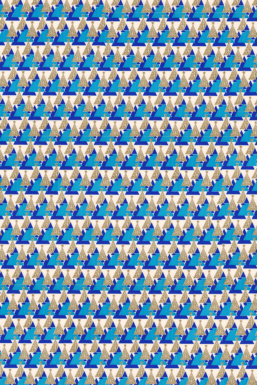 Blue and Gold triangle trees
