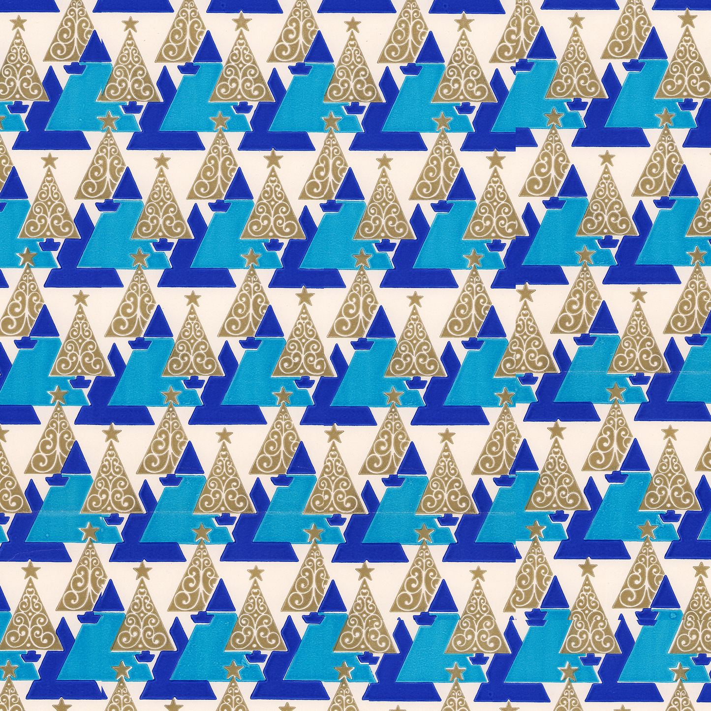Blue and Gold triangle trees