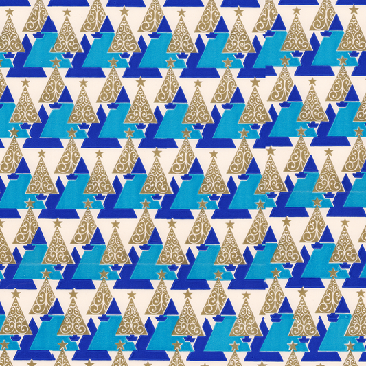 Blue and Gold triangle trees