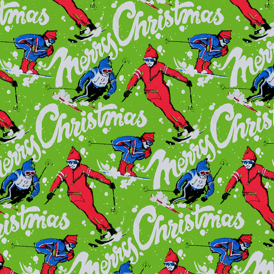 Downhill Skiing Merry Christmas