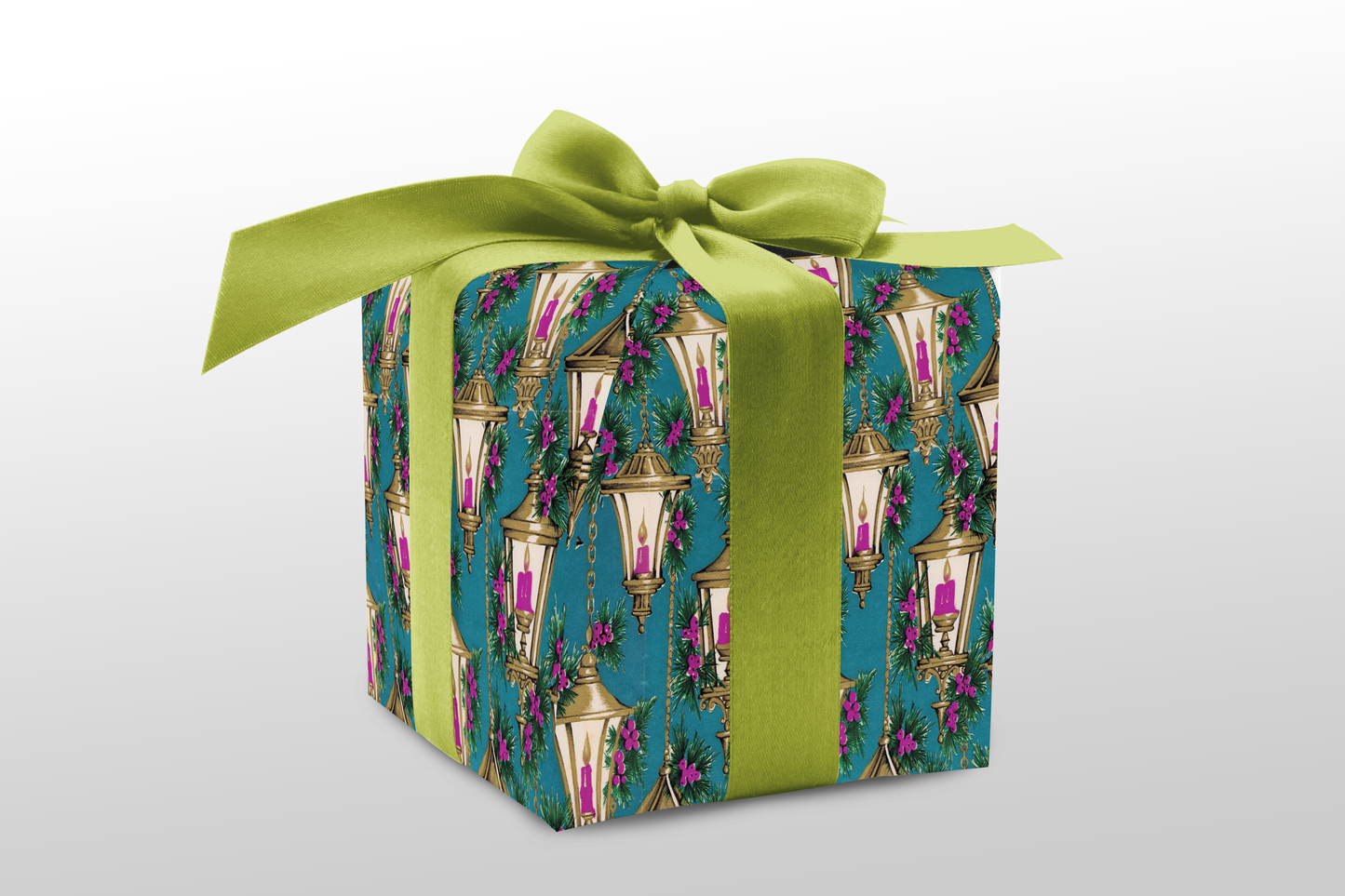 Gold Lanterns on Teal