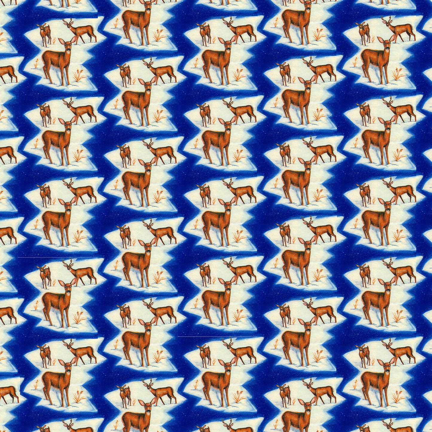 Brown Deer on Floating Ice