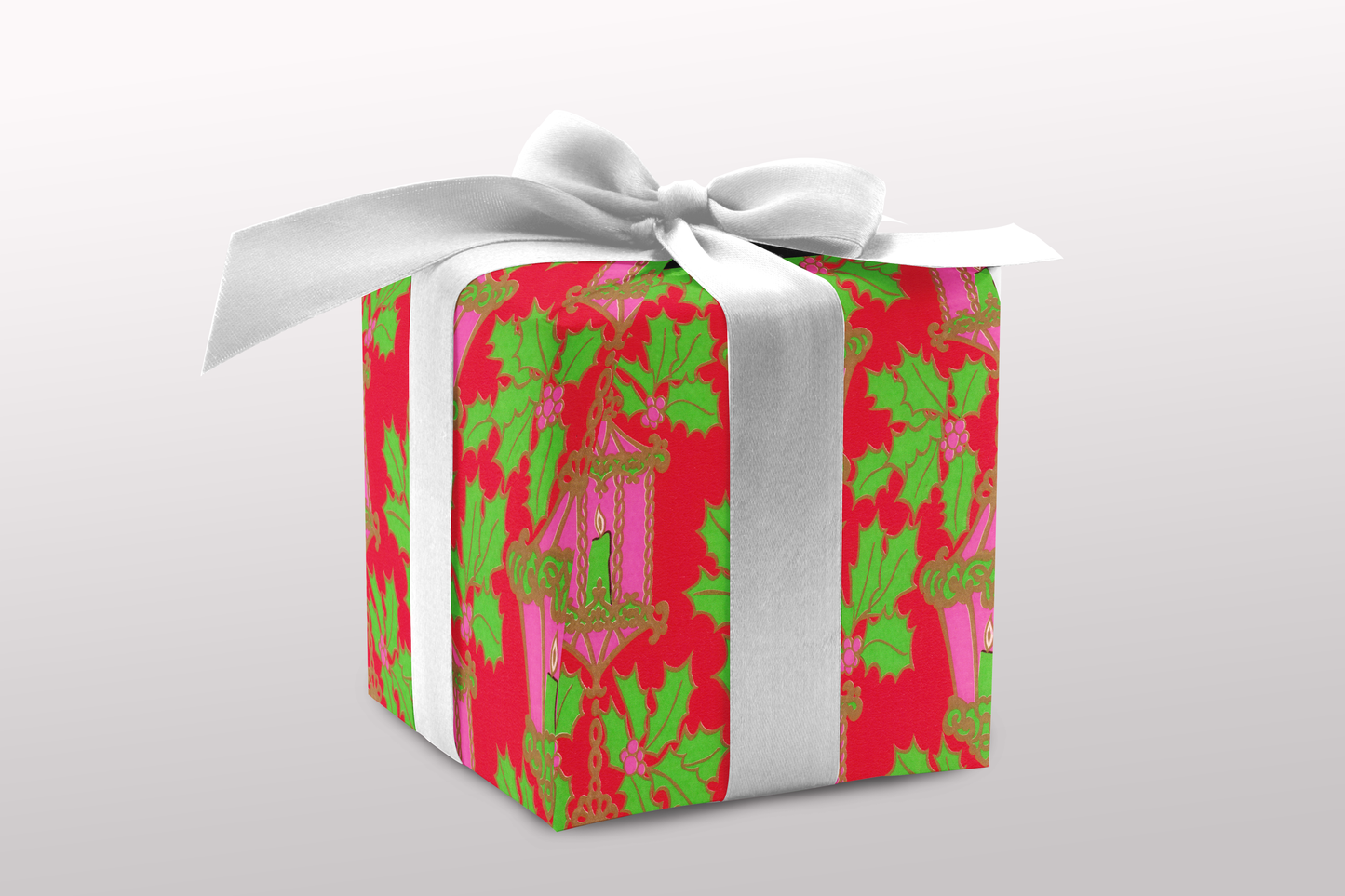 Pink Lanterns on Red