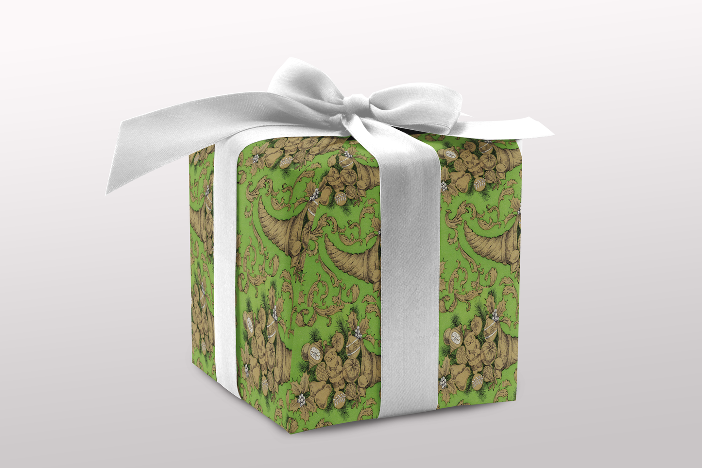 Gold Cornucopia on Green