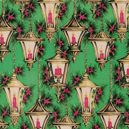 Gold Lanterns on Green