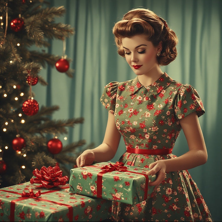 Green and Gold Christmas Stamps