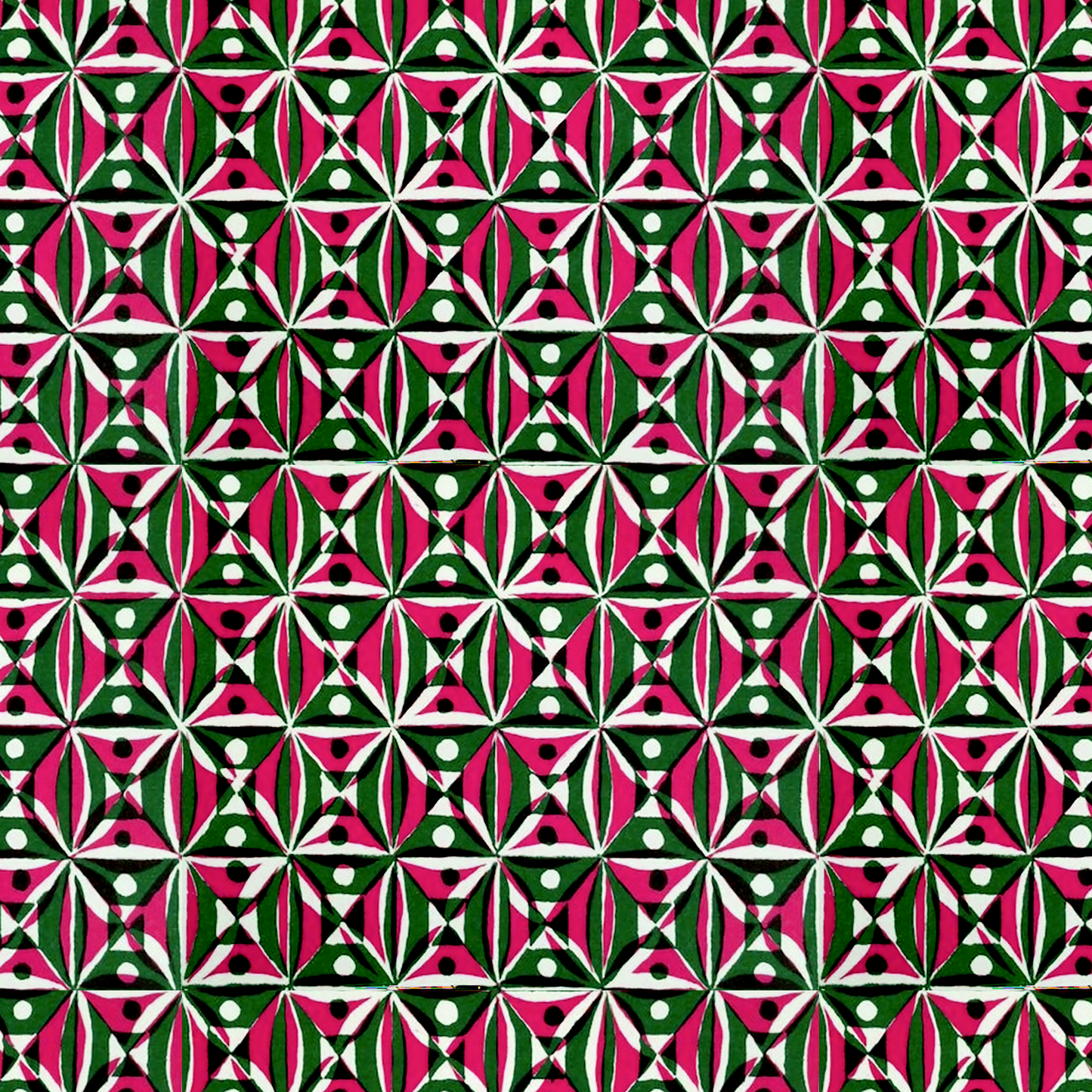 Fuchsia and Green Geometric