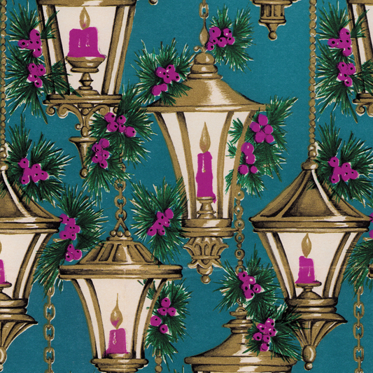 Gold Lanterns on Teal