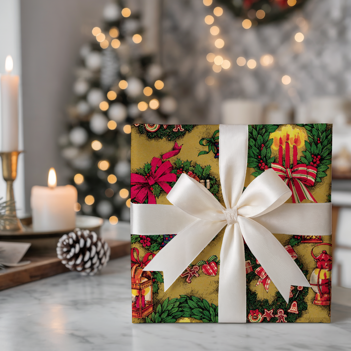 Wreaths on Gold