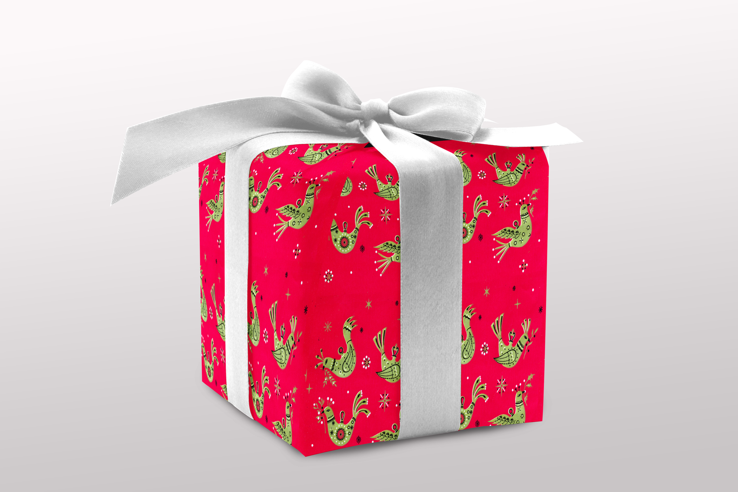 Gold Partridges on Red