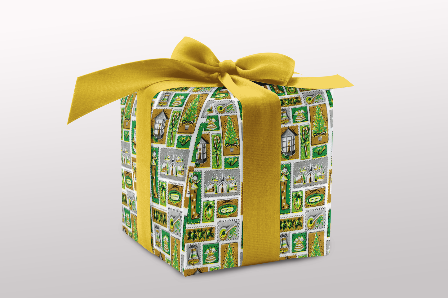 Green and Gold Christmas Stamps