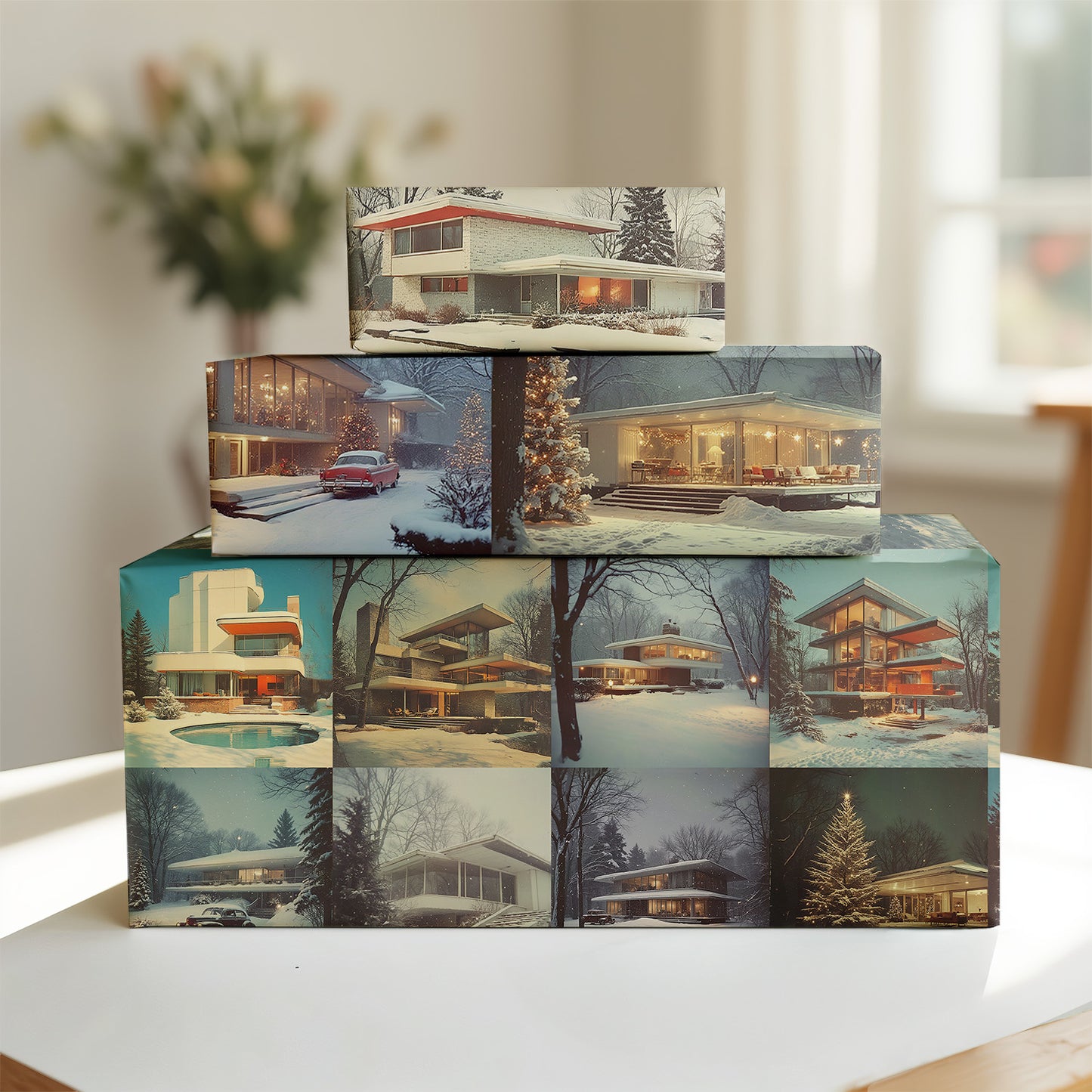 Mid Century Moden Homes in Winter